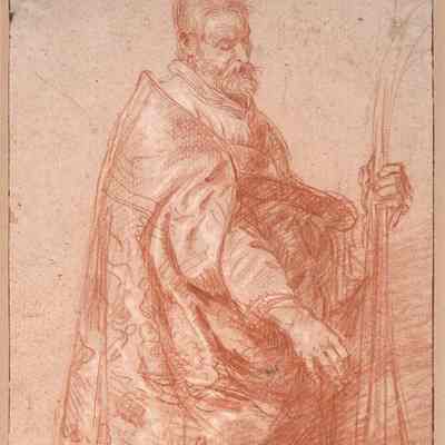 Standing Robed Man with Staff