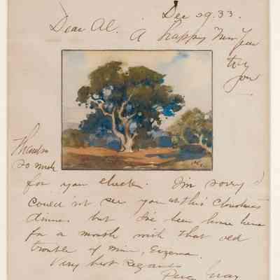 Illustrated Letter to Alfred Ghirardelli, Dec. 29, 1933