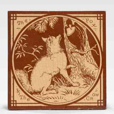 The Fox and the Crow Aesop Fable Tile