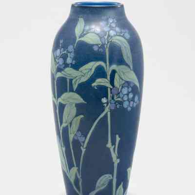 Vellum Vase with Blueberries