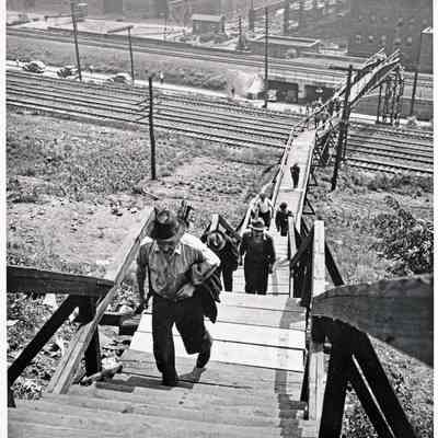 Workers Going Home from Steel Mills, Pittsburgh, PA