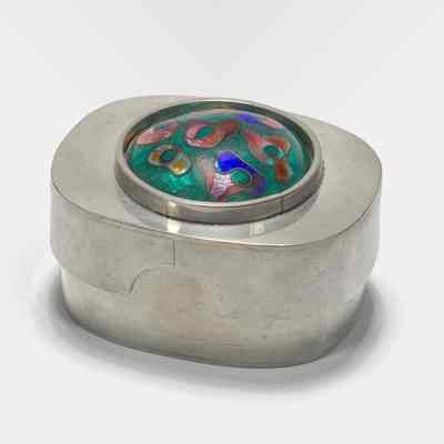 Oval Box with Enamel Plaque