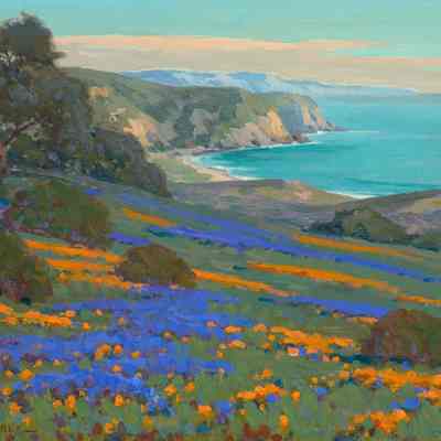 Spring Flowers (Poppies and Lupine, Goleta Point)