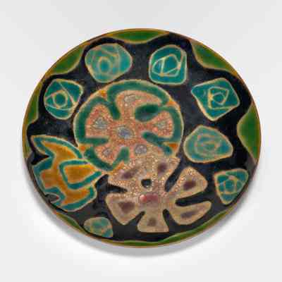 Green Floral Plate