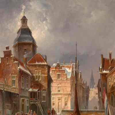 Dutch Town with Canal