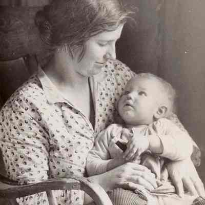 Mother and Child in Care of Red Cross During Drought