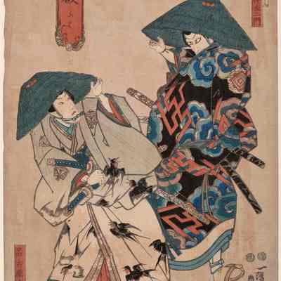 Fuwa: Actors Ichikawa Ebizo V as Fuwa Banzaemon and Ichikawa Danjuro VIII as Nagoya Sanzaburo