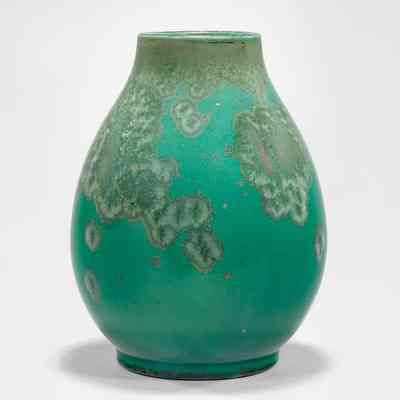 Vase with Green Crystalline Glaze