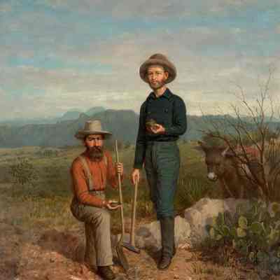 Discovery of the Ophir, Comstock (Portrait of Two Prospectors)