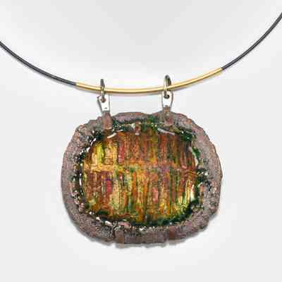 Basse-Taille Enamel Pendant