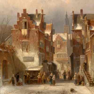 Dutch Town in Winter
