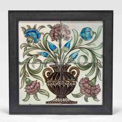 Flower and Urn Tile Panel