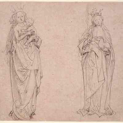 Virgin and Child on the Crescent Moon; St. Agnes