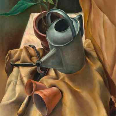 Untitled (Still Life with Pots, Watering Can and Tools)