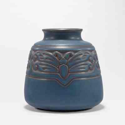 Tapered Vase with Moths