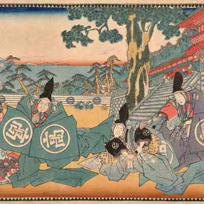 Kanadehon Chushingura Act I: The Hachiman Temple at Kamakura