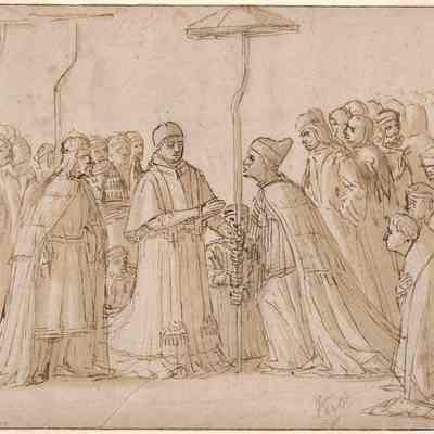 Pope Alexander III Presenting a Ceremonial Umbrella to Doge Sebastiano Ziani at Ancona