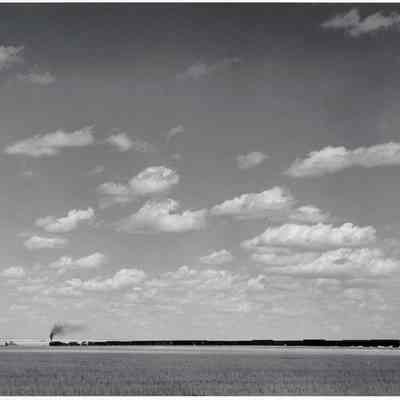 Freight train leaving Homestead, Montana