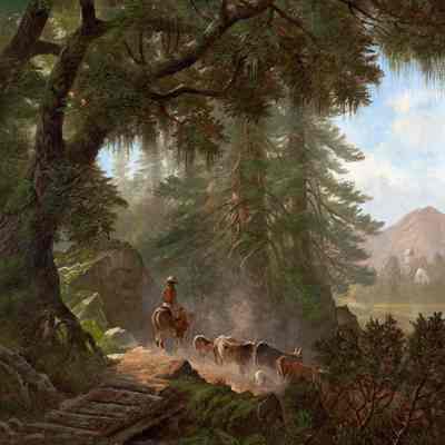 Cattle Drive Near the Mission