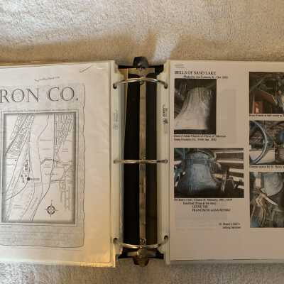 Left - Troy Steel & Iron Company history continued: Right - Bells of Sand Lake and Ross French photos taken by Joe Connors