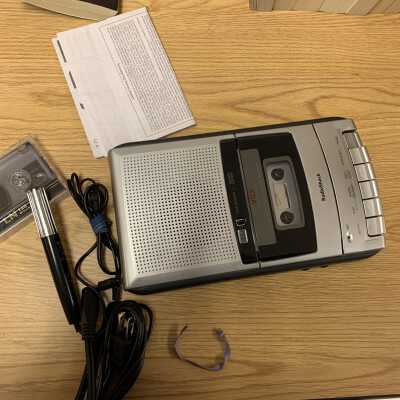 Portable cassette tape recorder and player: Unit view.  Stored in SLHS-FC5 D1.