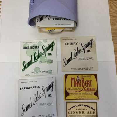 Sand Lake Springs Soda Bottle Labels
