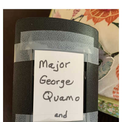 Major George Quamo Binder: Forty-five page downloadable PDF of photographs of a binder of MAJ Quamo memorabilia that is stored on the back shelf of the Town Historian's Office on the 2nd Floor of Town Hall.  Some of the material is redundant to the other entries in this folder.  However, the binder offers considerable additional information.