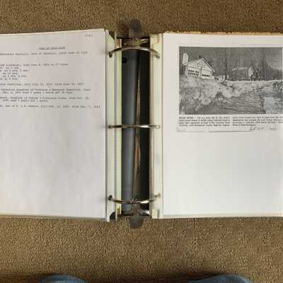 Left: Old Methodist Church Taborton cemetery notes: Right:  1981 flooding in front of Taborton Fire Department newspaper photo