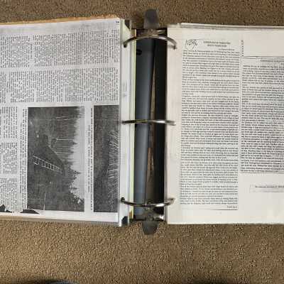 Left: Charcoal making article page 2: Right:  Christmas in Taborton article