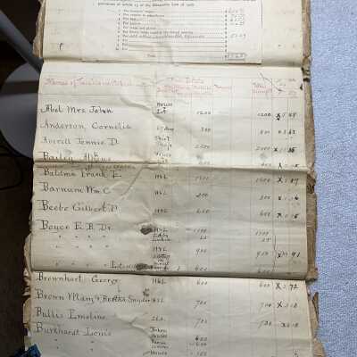 School Tax Lists and Apportionments - Example page: JPG photo file.