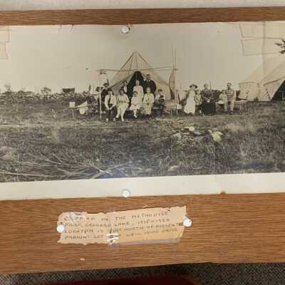 Camping on the Methodist Farm - Crooked Lake, 1915-1920: JPG photo.  Personal collection of MSSA historian Jeff Bishop.