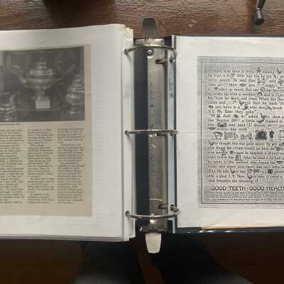 Left - Article regarding a War of 1812 (continued): Right - Unknown source or relationship to Sand Lake's history.