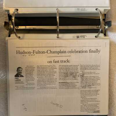 Hudson Fulton Champlain Quadricentennial Celebration newspaper article