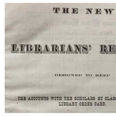 1876-1881 Librarian's Record Log - Likely for Sunday School