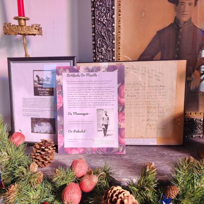 Mantle and Fireplace Display - Close-up: Mantle and Fireplace Display - Close-up