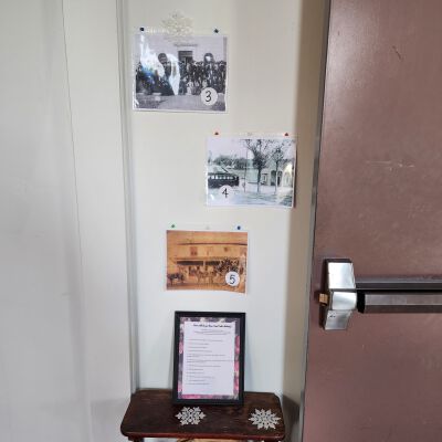 Historic Location Challenge: Contest to determine who could correctly answer the most questions about a series of numbered historic photos located throughout the displays.