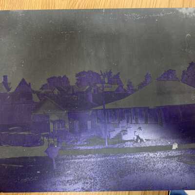 Unwrapped Woodcut Printing Plate: Example of what the plates look like unwrapped.  Stored in SLHS-FC5 D1.