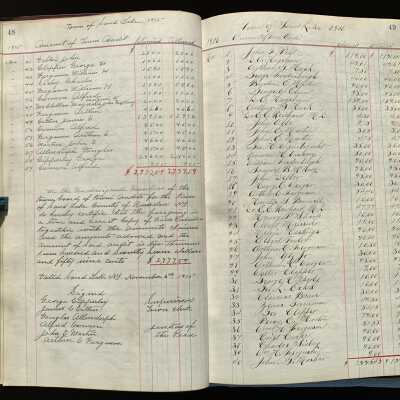 Town Expense and Audit Ledger - Example page: JPG photo file.