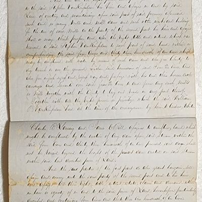 Doc # 124 Indenture (Continued) 1852-03-01 P2-of-2: Bell to Kerr indenture 2nd and 3rd pages.