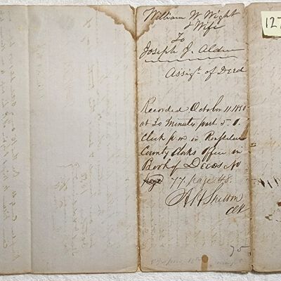 Doc # 127 Indenture (Continued) 1848-12-28 P4-of--4: Wright indenture cover.