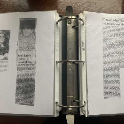 Margaret Raver obituary and Newspaper article regarding the 3rd Totem Lodge fire.