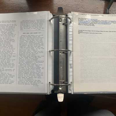 Left Protection Against Horse Thieves article and Right Ron Berti B17 Bomber ride recollections