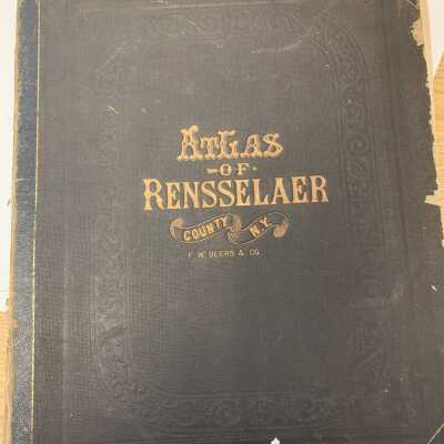 F. W. Beers & Co. 1876 Atlas of Rensselaer Co., N.Y. - Cover worse copy: Note the wear.
