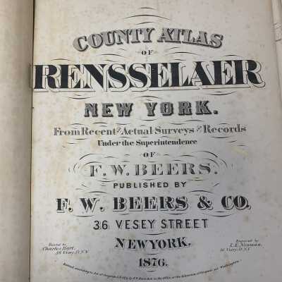 F. W. Beers & Co. 1876 Atlas of Rensselaer Co., N.Y. - Title page better copy