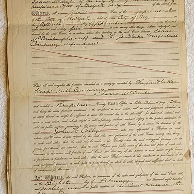 Doc # 83 Indenture by Referee (Continued) 1876-02-18 P2-of-2: Page 2 of 2.  Refer to previous document #83 description for details.