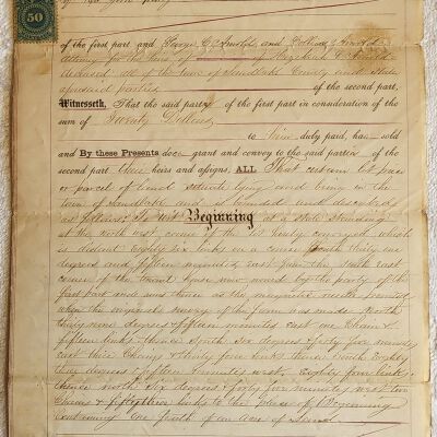 Doc # 85 Indenture 1866-05-29 FPO: Richard E. Schermerhorn to George C. Arnold and Collins (?) Arnold. Deeds property located in Sand Lake from Schermerhorn to the Arnolds.