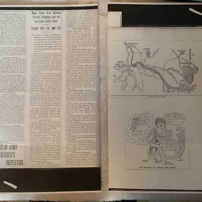 Camp Hardin, Spanish American War, newspaper article and maps