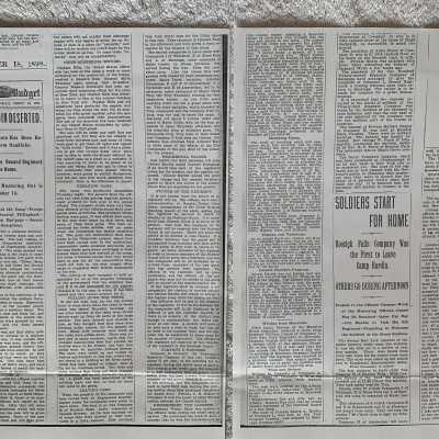 Camp Hardin, Spanish American War, newspaper articles