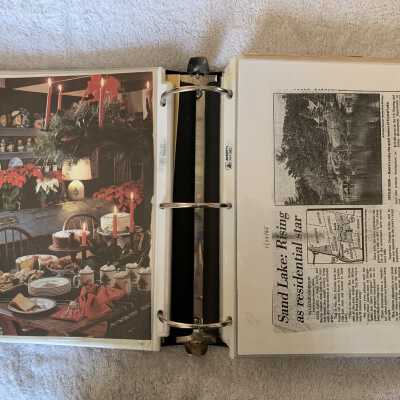 Left - December 1983 Country Living Magazine article final page as noted above.: Right - 1985 newspaper article noting Sand Lake as a rising residential star