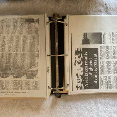 Area Result of Glacial Advance, Retreat newspaper article